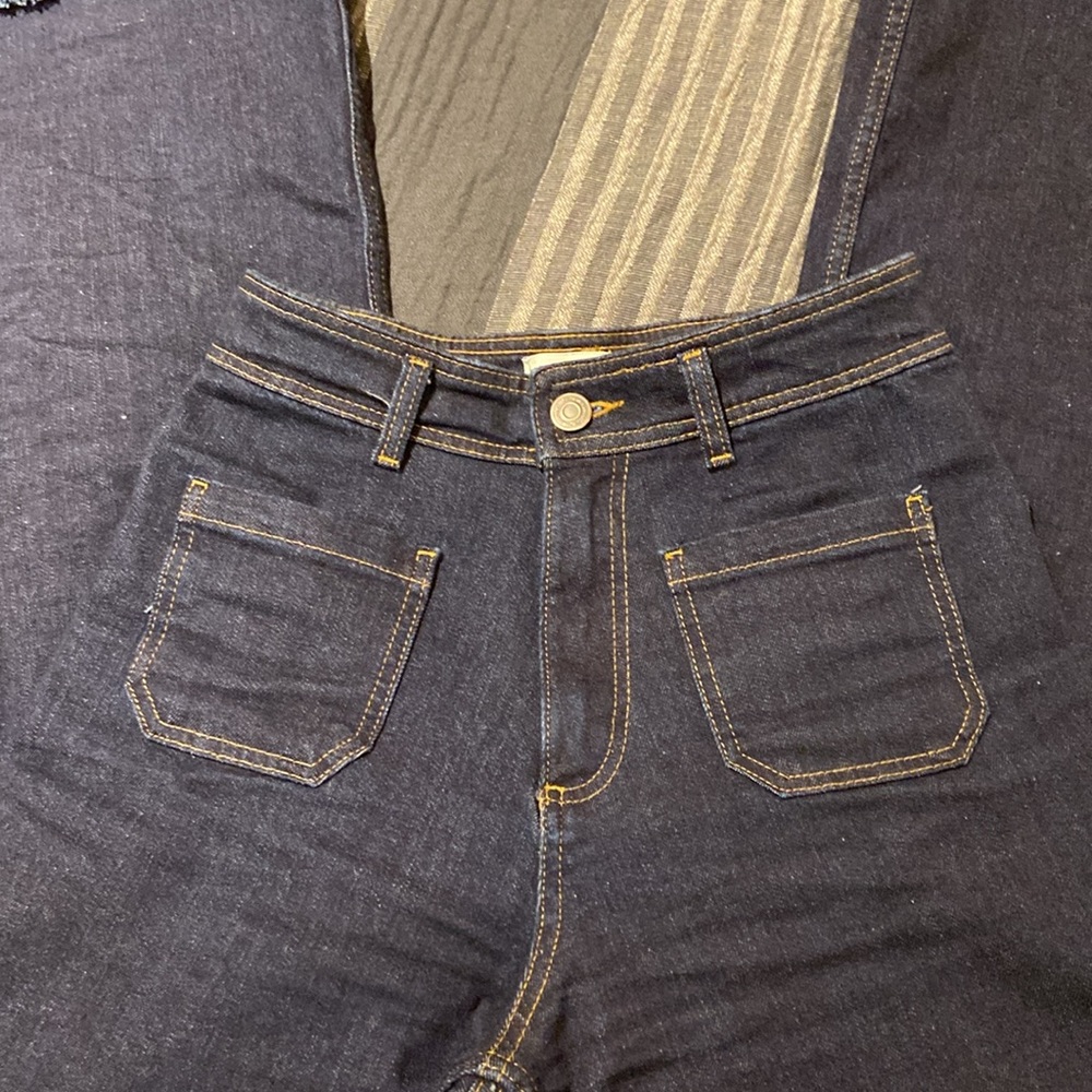 Zara marine straight jeans